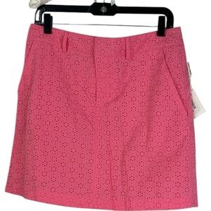FAIRWAY & GREEN Skort Golf Active Pink Eyelet Lace Short Mini Skirt SZ 6 NWT
